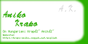 aniko krapo business card